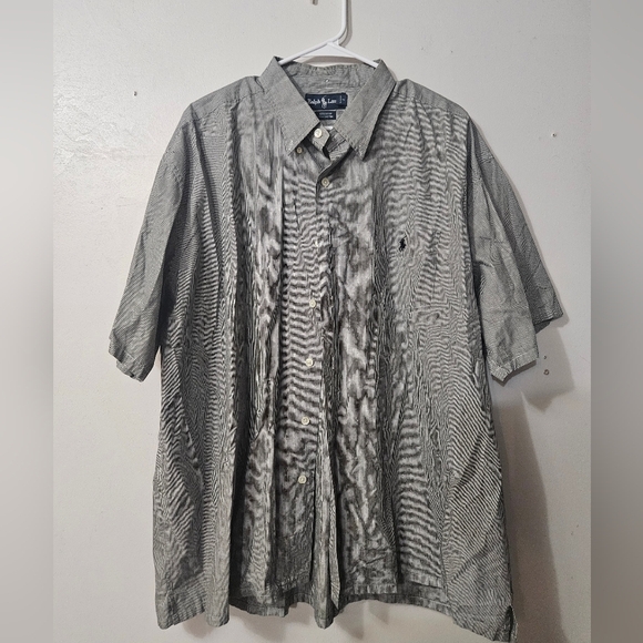 Polo by Ralph Lauren Men's Gray striped button down shirt! - Picture 1 of 6
